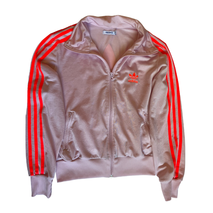 Adidas jacket zip pale pink 2000’s