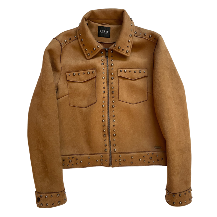 Brown Guess suede studded jacket