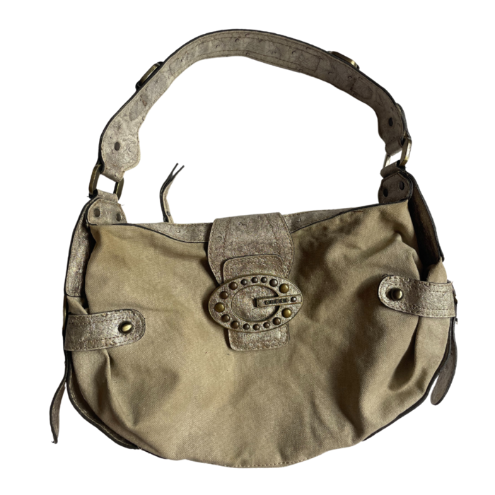 Guess shoulder bag in beige fabric