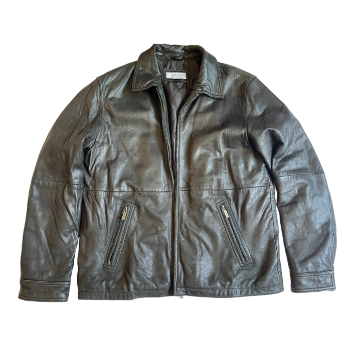 Calvin Klein straight leather jacket