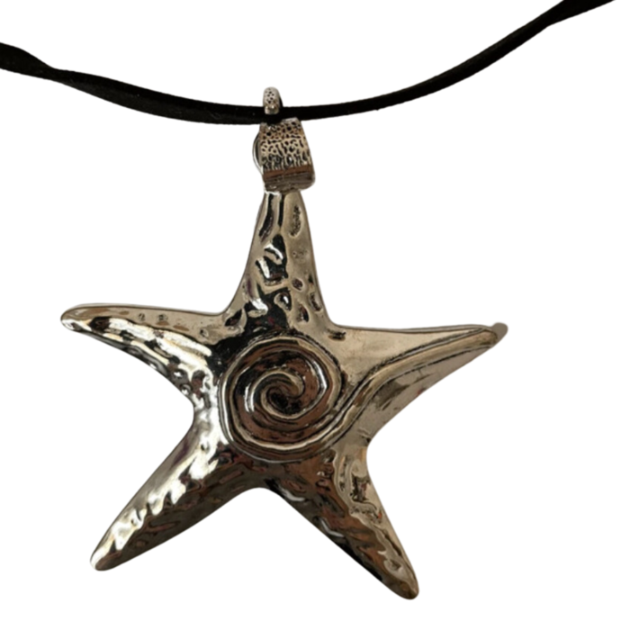Silver star necklace