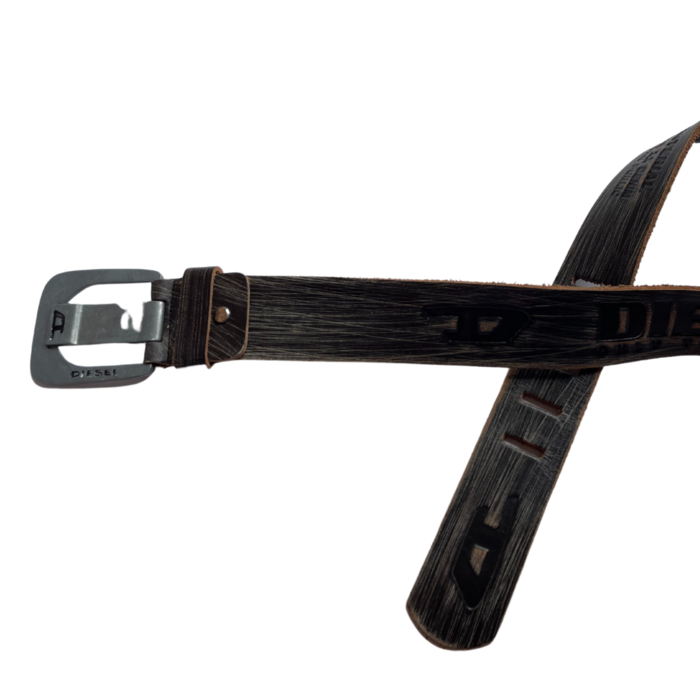 Brown Diesel belt with metal buckle