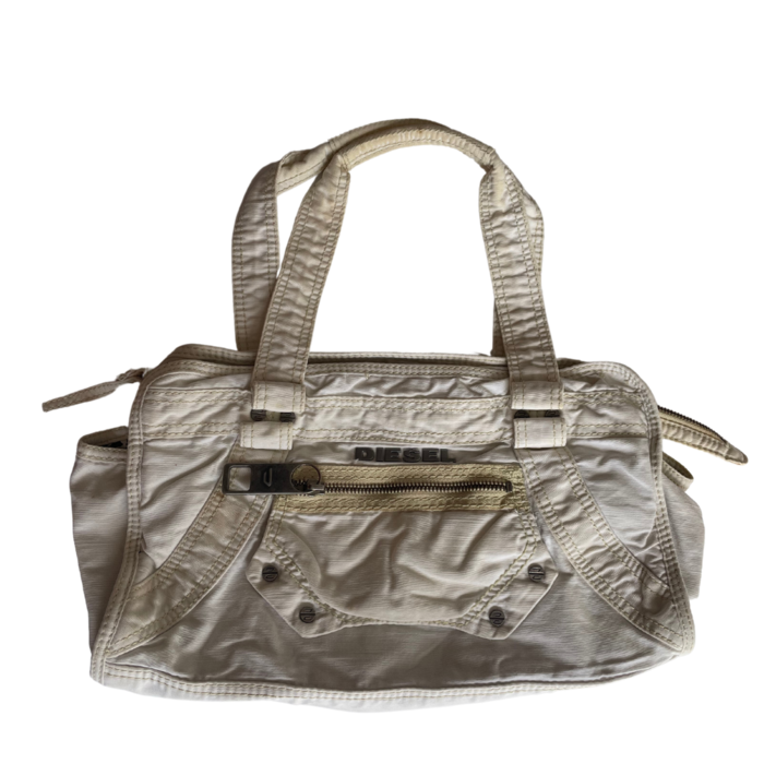 Diesel citybag  white canvas pockets